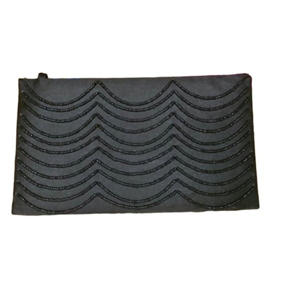 Victoria's Secret Beaded Black Satin Evening Bag